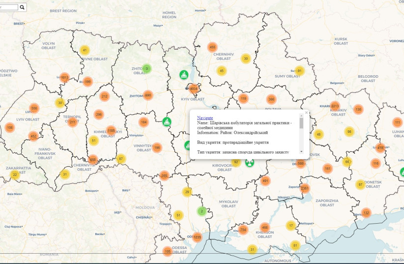  Shelter map on UASA map (credit: screenshot)