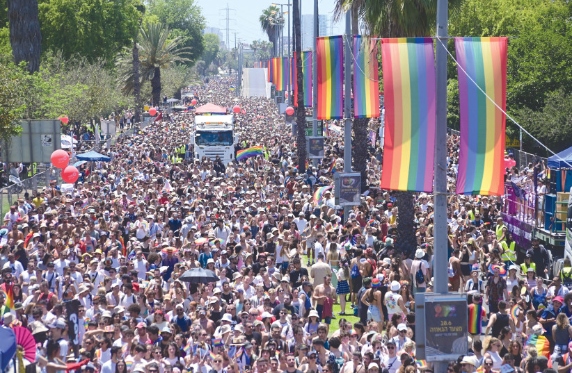  THE TEL AVIV Pride Parade takes place, earlier this month (photo credit: TOMER NEUBERG/FLASH90)
