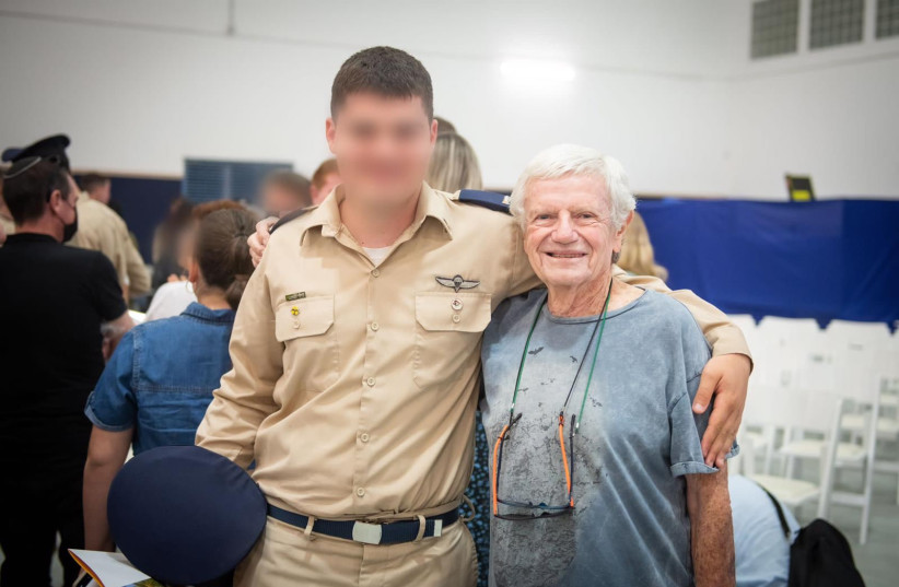  First Lieutenant B with his grandfather. (credit: IDF SPOKESPERSON UNIT)
