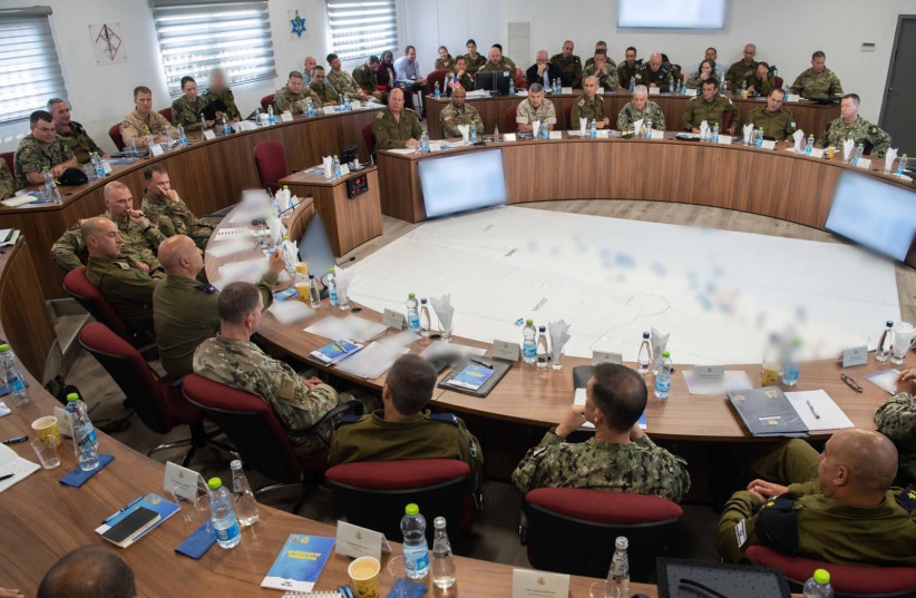  Senior officials from the IDF held a strategic-operational meeting with a delegation of senior officials from U.S. Central Command (CENTCOM). (photo credit: IDF SPOKESPERSON'S UNIT)