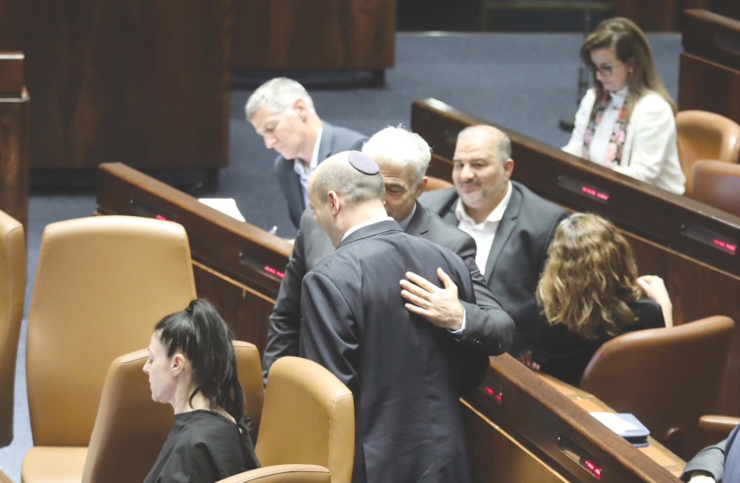  THE GOVERNMENT of Naftali Bennett and Yair Lapid was short-lived, but its leaders displayed a willingness to sacrifice, reconcile opposites, and jointly deliver results. (credit: MARC ISRAEL SELLEM/THE JERUSALEM POST)