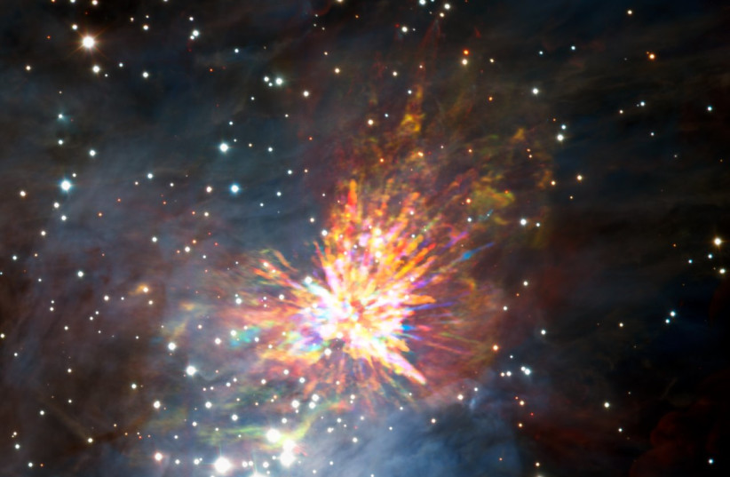 ALMA observes a stellar explosion in the Orion Nebula (photo credit: ALMA/CC BY 4.0 (HTTPS://CREATIVECOMMONS.ORG/LICENSES/BY/4.0)/VIA WIKIMEDIA COMMONS)