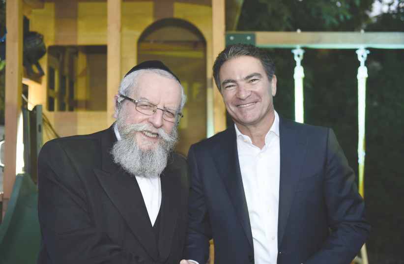  RABBI AVRAHAM Elimelech Firer with former Mossad chief Yossi Cohen. (credit: MORAG BITAN)