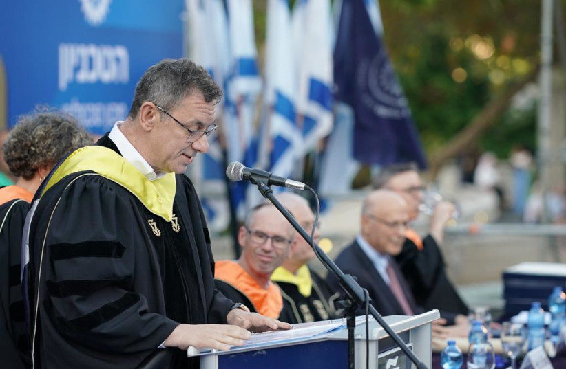  Pfizer CEO Dr. Albert Bourla at the ceremony (photo credit: Nitzan Zohar, Technion spokesperson's office)