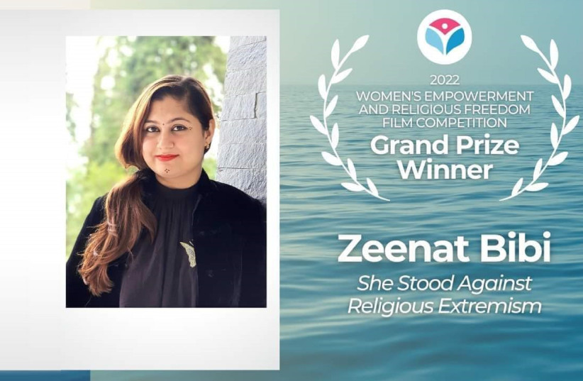  Zeenat Bibi, producer and director of "She Stood Against Religious Extremism." (photo credit: ZEENAT BIBI)