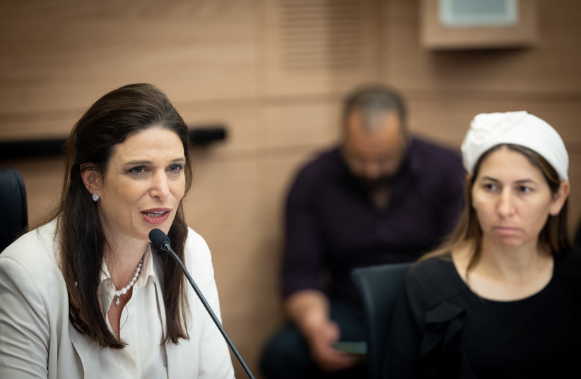  Labor and Welfare Committee Chairman Efrat Rayten leads a committee meeting at the Knesset, the Israeli Parliament in Jerusalem on June 20, 2022. (credit: YONATAN SINDEL/FLASH90)
