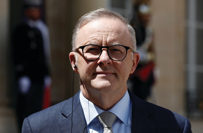  AUSTRALIAN PRIME MINISTER Anthony Albanese: There is a great chance that he can emerge as a staunch supporter of Israel, says the writer. (photo credit: BENOIT TESSIER/REUTERS)