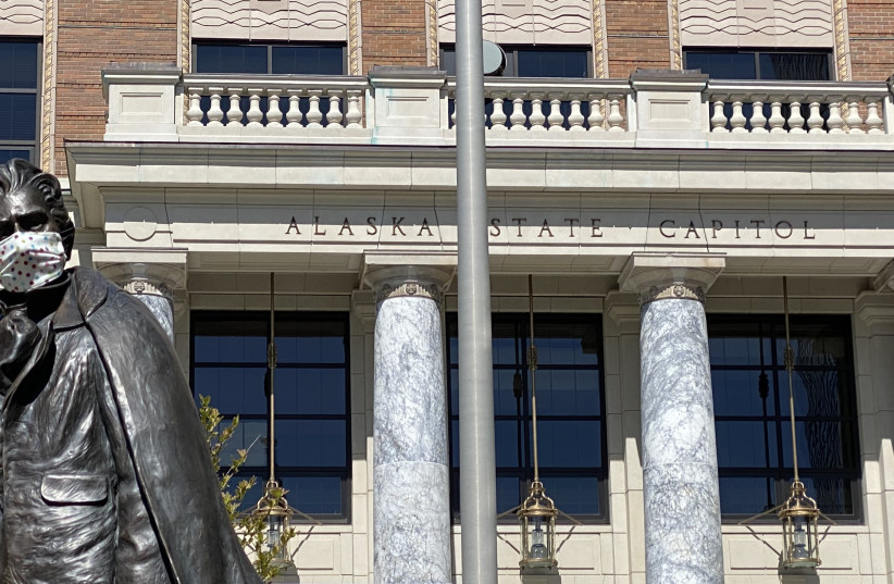  Statue of US Secretary of State William Seward at the Alaska State Capitol building , Juneau, Alaska. (photo credit: Gillfoto/Wikimedia Commons)
