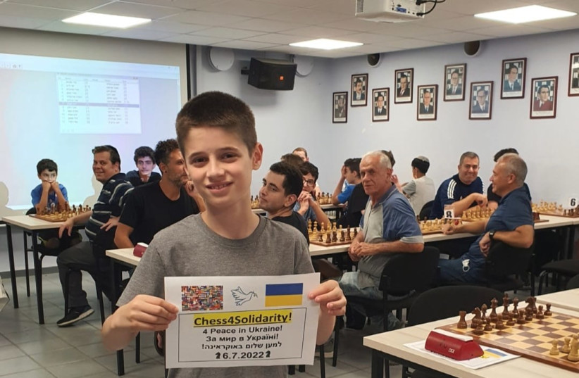  Chess4Solidarity event to show support for Ukraine.  (photo credit: CHESS4SOLIDARITY)