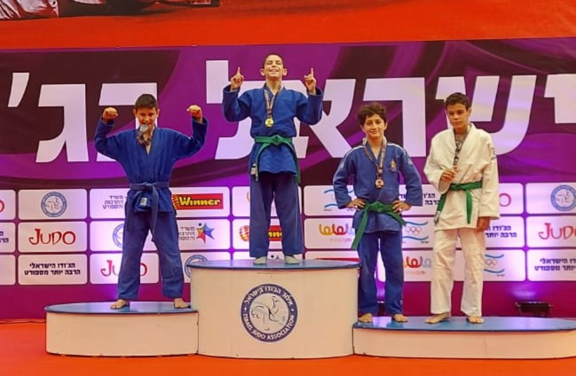  Winners podium at the Israeli Judo Youth Championships in Ra'anana (credit: JudoGush)