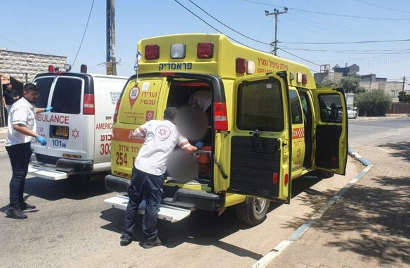  Between the villages of Dvoria and Shibli in the Lower Galilee, a 21-year-old man was seriously injured by gunfire (photo credit: MDA)