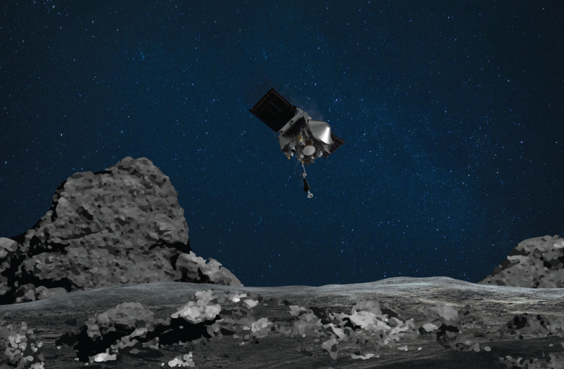  NASA’s OSIRIS-REx mission readies itself to touch the surface of asteroid Bennu (illustrative). (credit: NASA/Goddard/University of Arizona)