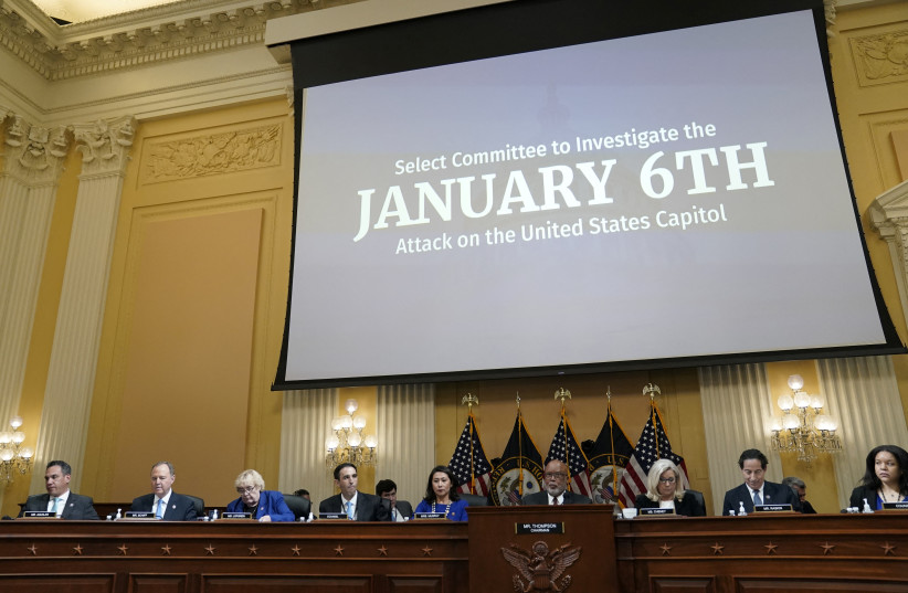  A general view shows a House Select Committee hearing to Investigate the January 6th Attack on the U.S. Capitol, on Capitol Hill in Washington, U.S., July 12, 2022.  (credit: REUTERS/ELIZABETH FRANTZ)