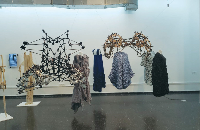  NURIEL GAVISH’S ‘Fibro-Glam Kit’ on display at the Bezalel Academy of Art and Design. (photo credit: Maya Zanger-Nadis)