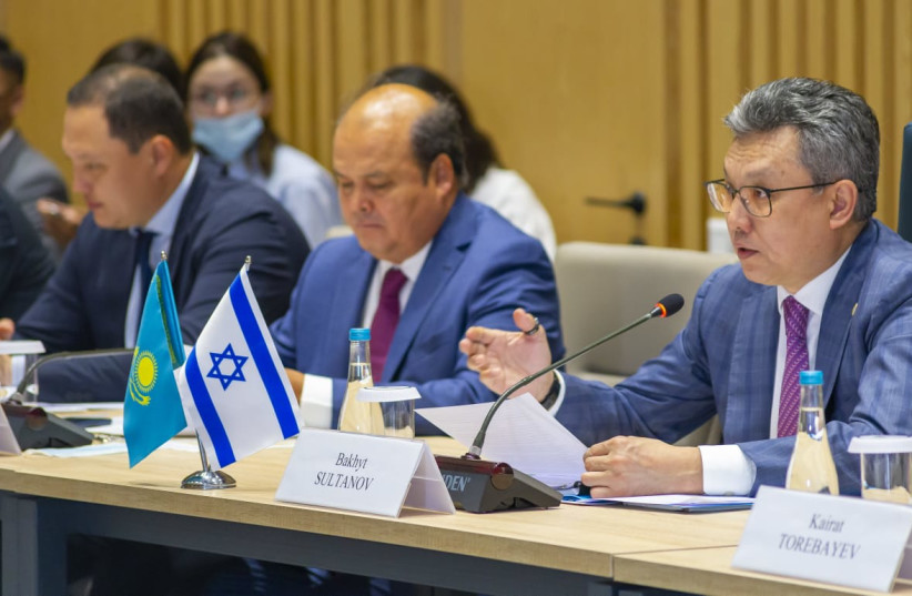  Kazakhstan Prime Minister Bakhyt Sultanov the 9th meeting of the Israel-Kazakhstan Joint Commission on Trade and Economic Cooperation took place earlier today (Tuesday, July 12th, 2022) in Nur-Sultan, Kazakhstan. (credit: Courtesy)