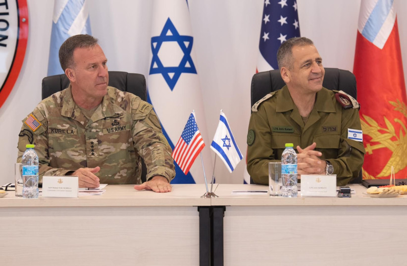  US Central Command Chief Gen. Michael Kurilla is in Israel to meet with IDF Chief of Staff Lt.-Gen. Aviv Kohavi and other senior military officials (credit: IDF SPOKESPERSON'S UNIT)