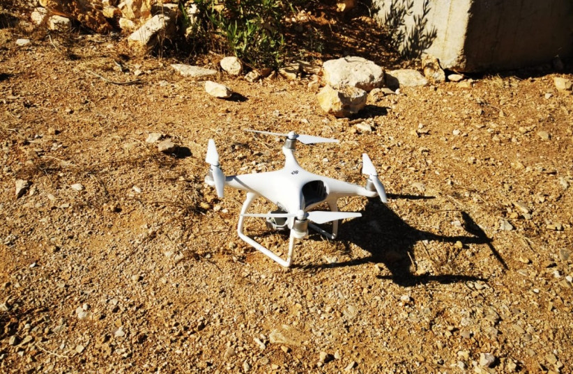  The Hezbollah drone shot down by the IDF on Monday, July 18, 2022 (photo credit: IDF SPOKESPERSON'S UNIT)