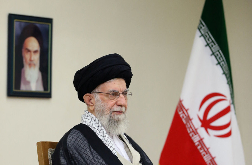 Iran's Supreme Leader Ayatollah Ali Khamenei meets with Turkish President Recep Tayyip Erdogan (not pictured), in Tehran, Iran July 19, 2022. (photo credit: Office of the Iranian Supreme Leader/WANA (West Asia News Agency)/Handout via REUTERS)