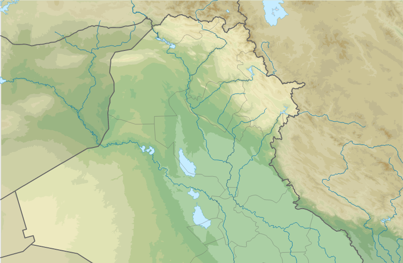 Physical map of Iraq (credit: Urutseg/CC0/VIA WIKIMEDIA COMMONS)