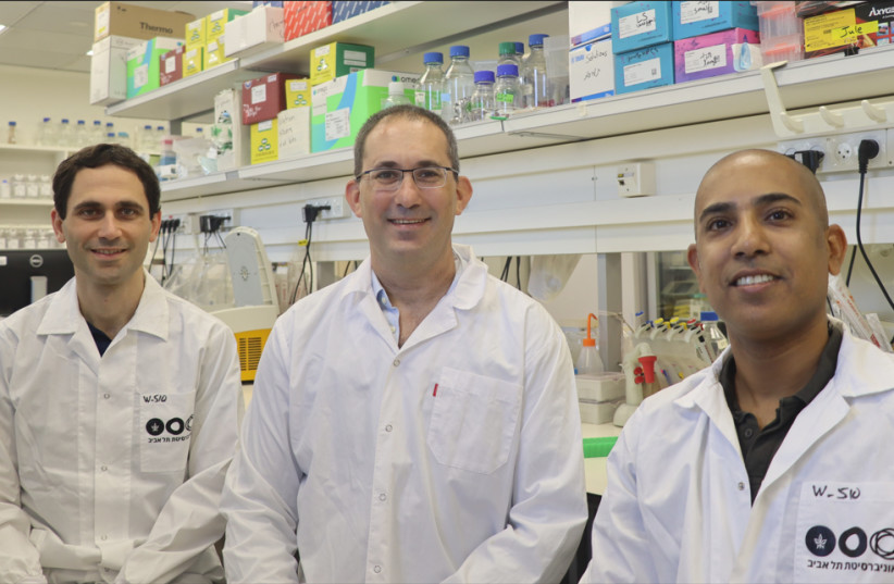  Left to right: Dr. Uri Ben-David, Dr. Adi Barzel and Dr. Asaf Madi. (credit: TEL AVIV UNIVERSITY)