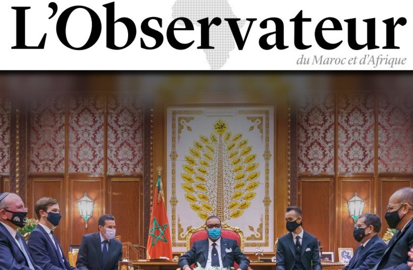  Cover of the recent issue of the L'Observateur. (photo credit: L'Observateur)