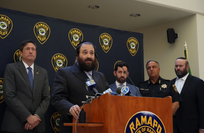   Press conference following the arrest of four teenagers who are suspected of having attacked ultra-Orthodox Jews in Monsey, NY earlier in July.  (photo credit: ROCKLAND COUNTY LEGISLATURE FACEBOOK PAGE)