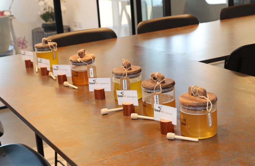  JARS OF Bee-io Honey. (credit: RAFI DELOUYA)