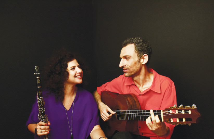 Anat Cohen and longtime collaborator Marcello Goncalves. (photo credit: SHERVIN LAINEZ)