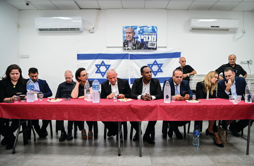  LIKUD MKS Gadi Yevarkan, Avi Dichter, Galit Distal Atbaryan, Miki Zohar and Likud member Ayoub Kara attend an event earlier this month in Petah Tikva ahead of next month’s Likud primaries. (credit: AVSHALOM SASSONI/FLASH90)