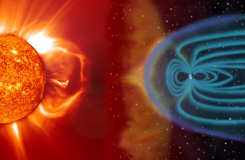  The magnetosphere protects Earth from cosmic radiation and solar winds (Illustrative). (photo credit: NASA)