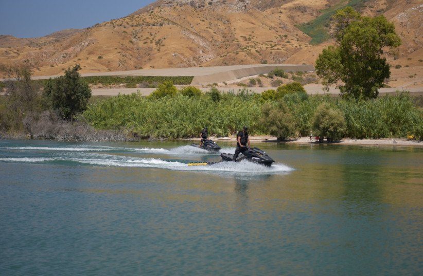   Security forces scan the Sea of Galilee in search of the body of Raad Mahamid. (credit: ISRAEL POLICE SPOKESPERSON'S UNIT)