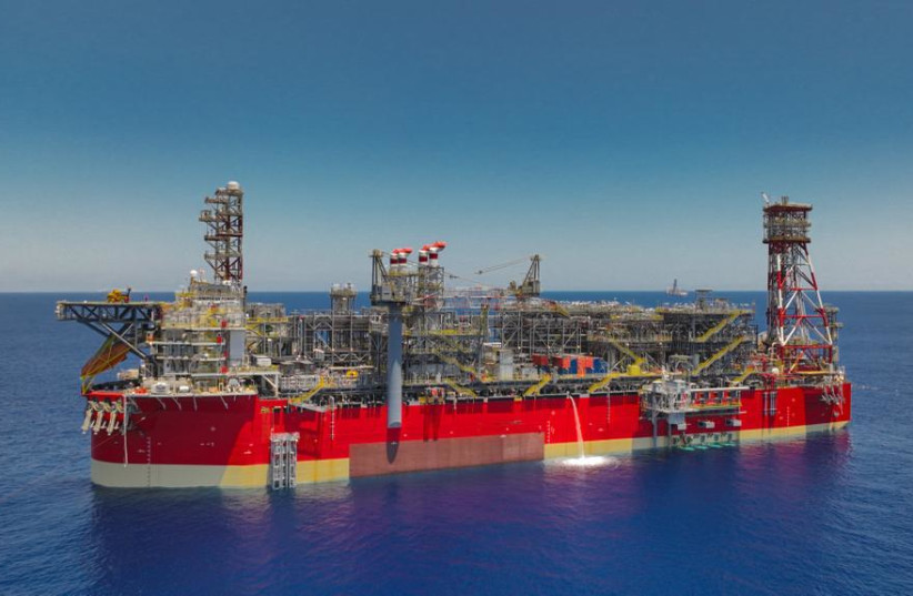   Karish gas field, located in Israel territory and disputed by Lebanon.  (photo credit: ENERGEAN)