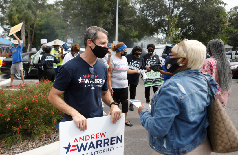  Andrew Warren, the former state attorney for Hillsborough County, Florida, was suspended from his position on Thursday morning by Gov. Ron DeSantis, due to his refusal to criminally prosecute abortions. (credit: GETTY/VIA JTA)
