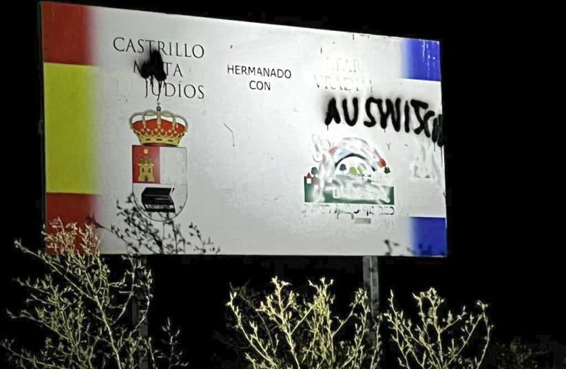  A town in Spain that once served as a refuge for Sephardic Jews was vandalized.  (photo credit: Courtesy of Lorenzo Rodriguez)