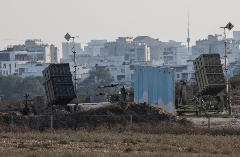  This picture taken on August 5, 2022 shows Israeli Iron Dome defense missile system batteries, near the city of Ashdod. (credit: (AHMAD GHARABLI/AFP VIA GETTY IMAGES))