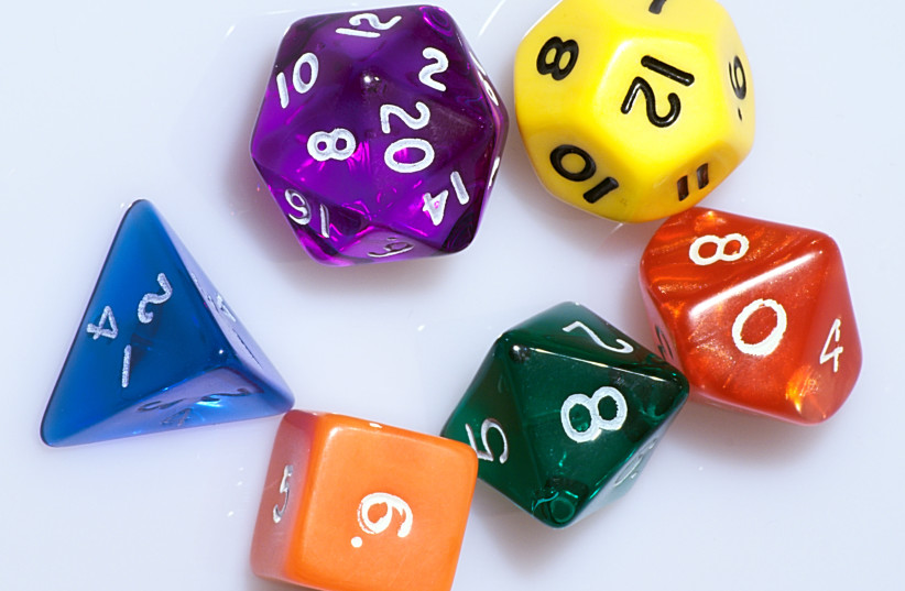 Dice (photo credit: DIACRITICA/CC BY-SA 3.0/(HTTPS://CREATIVECOMMONS.ORG/LICENSES/BY-SA/3.0)/VIA WIKIMEDIA COMMONS)