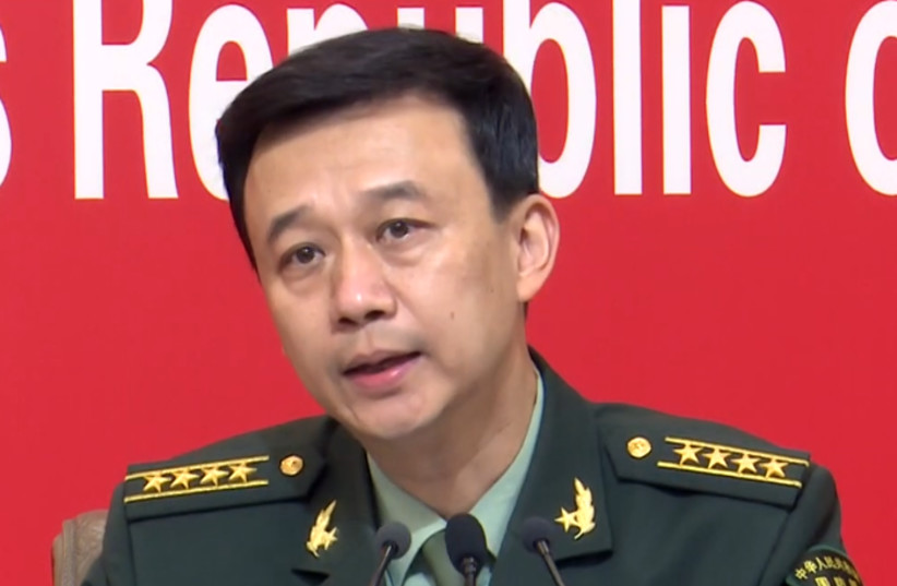 Chinese defense ministry spokesman Wu Qian (photo credit: CHINA NEWS SERVICE/CC BY 3.0 (https://creativecommons.org/licenses/by/3.0)/VIA WIKIMEDIA COMMONS)