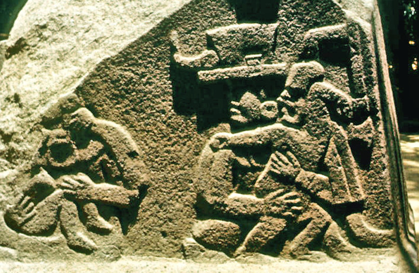   Olmec relief in the Park-Museum of La Venta. Huimanguillo, Tabasco, Mexico (photo credit: LBM1948/Wikimedia commons)