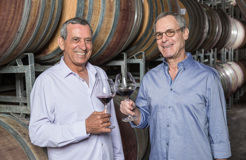  LENNY RECANATI (R) and Uri Shaked are partners in the ownership of Recanati Winery.  (photo credit: ODED CARNI)