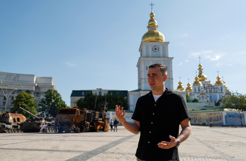  Ivan Zhdanov, top ally of Russian opposition leader Alexei Navalny and director of the Anti-Corruption Foundation, speaks during an interview with Reuters, as Russia's attack on Ukraine continues, in Kyiv, Ukraine June 8, 2022. (credit: REUTERS/VALENTYN OGIRENKO)