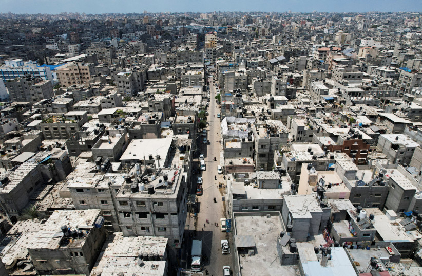 A general view of the Jabalya refugee camp in northern Gaza Strip August 10, 2022. (credit: REUTERS/MOHAMMED SALEM)