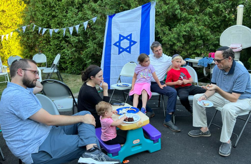  Noam Friedman and his family the evening before making aliyah.  (credit: TOVAH LAZAROFF)