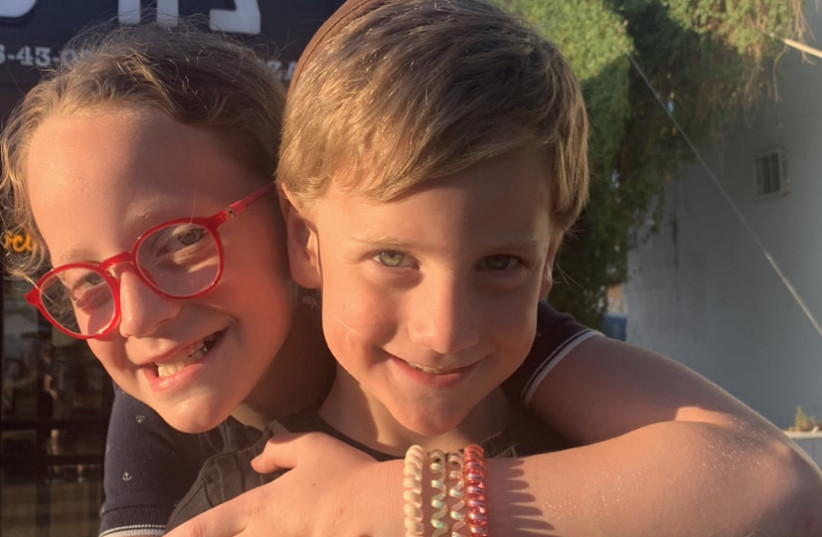  ‘FASCINATING HOW kids can set their minds so much better than adults’: Recent snap of two of the writer’s children.  (photo credit: Courtesy Hadassah Chen)