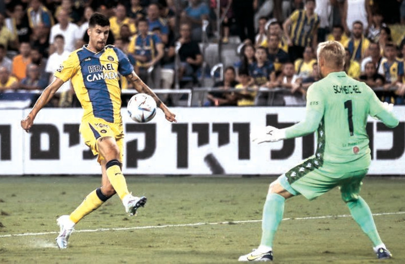  Picture of Maccabi Tel Aviv's Stipe Perica vs Nice (photo credit: MACCABI TEL AVIV/COURTESY)