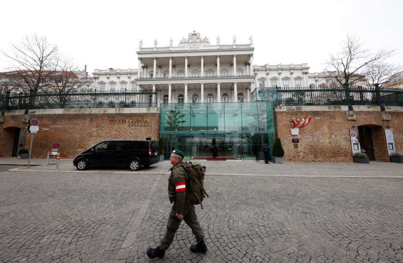  A general view shows Palais Coburg where closed-door nuclear talks with Iran take place in Vienna, Austria, August 4,2022.  (credit: REUTERS/LISA LEUTNER)