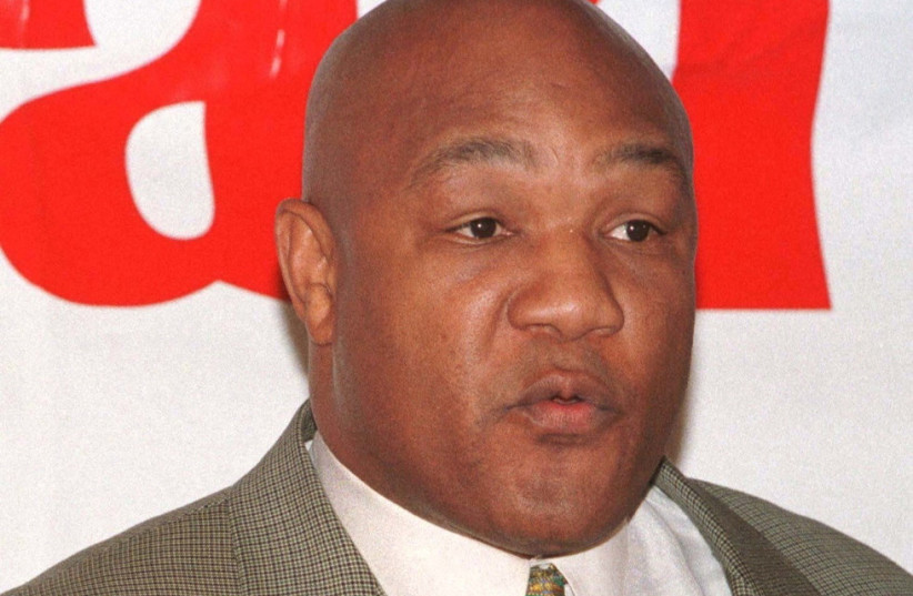  Boxer George Foreman, former heavyweight world champion, poses after a news conference December 1 in Beverly Hills, where he and Larry Holmes announced their upcoming bout scheduled for January 23, 1999 at the Astrodome in Houston, Texas.  (photo credit: FSP/SV/File Photo)