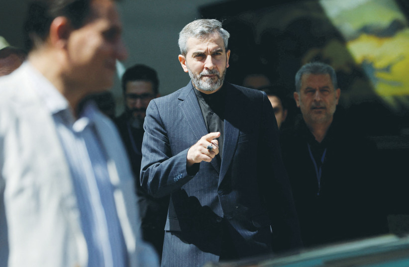  IRAN’S CHIEF nuclear negotiator Ali Bagheri Kani leaves the Palais Coburg in Vienna, following closed-door nuclear talks this month (credit: REUTERS/LISA LEUTNER)