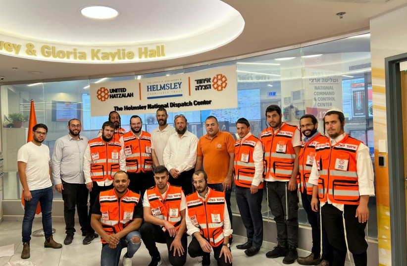  Ten members of Uman’s Breslov community who fled to Israel at the onset of the war trained to become EMTs with United Hatzalah in hopes of returning to Ukraine and assist their community. (photo credit: UNITED HATZALAH‏)