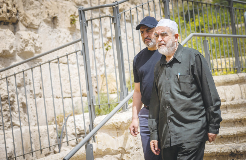 RAED SALAH arrives for a visit at the Temple Mount, in April. (photo credit: YONATAN SINDEL/FLASH90)