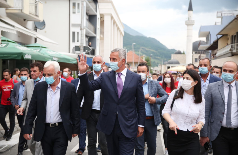  President of Montenegro Milo Đukanović visits Kosovska Street in Gusinje, Montenegro, Aug. 18, 2020. (credit: PRESIDENT OF MONTENEGRO)